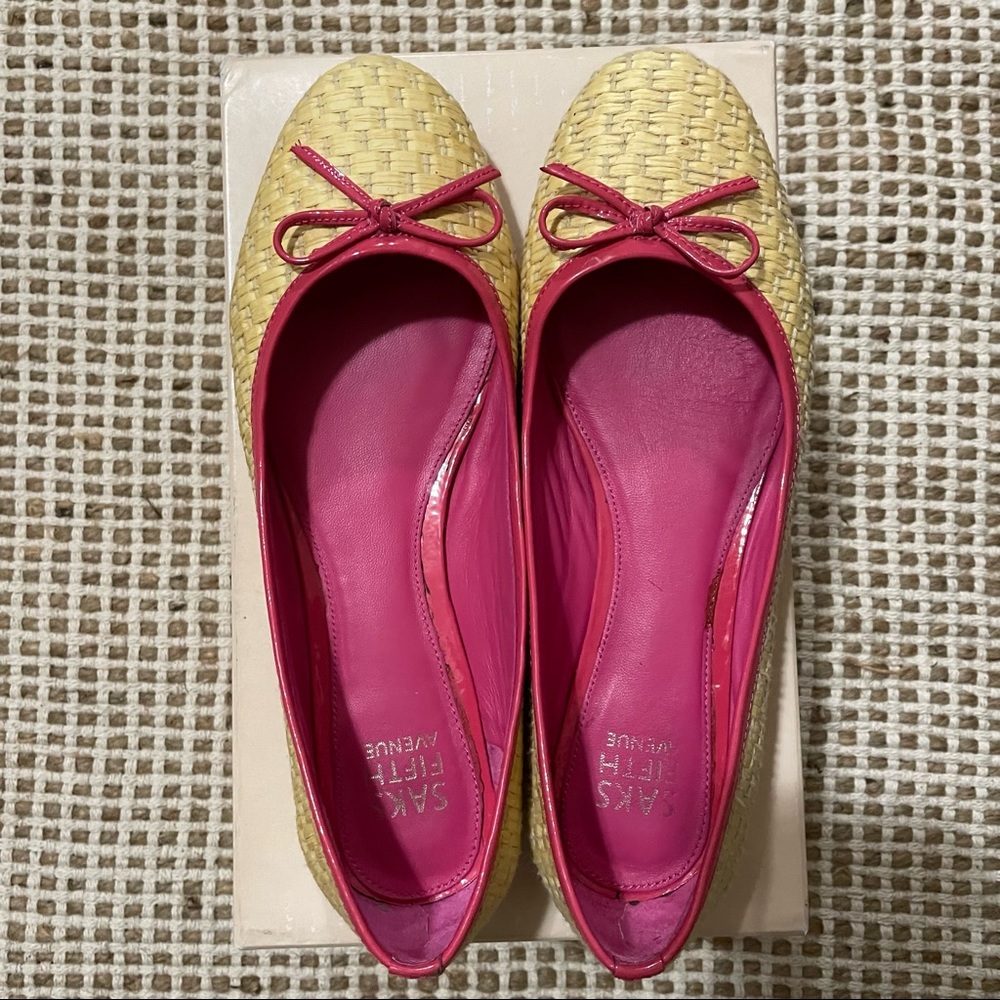 Saks Fifth Avenue Wicker Flats